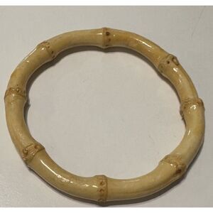 bamboo bangle Tiki retro rockabilly style bracelet Wood Boho Earth